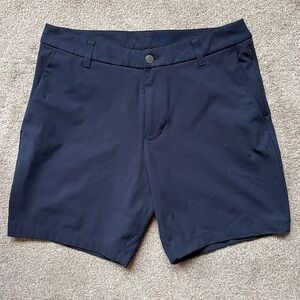 Mens Lululemon 7” Commission Shorts Size 31 Navy Blue